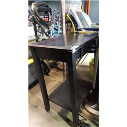 BLACK 1 DRAWER NIGHTSTAND