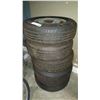 Image 1 : FOUR HANKOOK 14 INCH TIRES ON RIMS AND SPARE TIRE