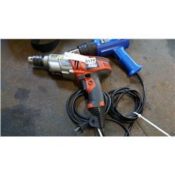 BLACK AND DECKER 6.5 AMP HAMMER DRILL AND HEAT GUN