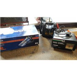 MASTERCRAFT WET DRY VAC AND 2 BATTERY CHARGERS