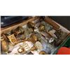 Image 2 : TRAY AND BRASS AND GLASS DOORKNOBS
