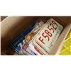 Image 1 : BOX OF VINTAGE LICENSE PLATES