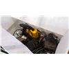 Image 1 : BOX OF TOOLS AND A SMALL AIR COMPRESSOR