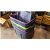 Image 2 : LOT OF RUBBERMAID TOTES W/ LIDS