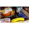 Image 2 : BOX OF KITCHEN ITEMS AND CROCK POT