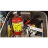 Image 3 : BOX OF TOOLS FIRE EXTINGUISHER COLEMAN COOLER AND CAMP CHAIR