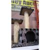 Image 2 : CAT SCRATCH POST AND CAT HOUSE WITH 2 TIER PLATFORM