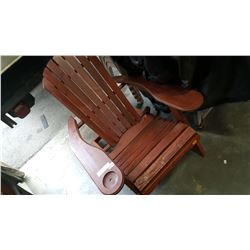 FOLDING WOOD ADIRONDACK CHAIR