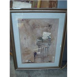 LARGE FRAMED MUSIC PRINT