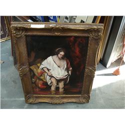 LARGE PAINTING IN GOLD FRAME
