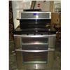 Image 1 : AS NEW WHIRPOOL INDUCTION DOUBLE OVEN WITH GLASS TOP STOVE WORKING ORDER