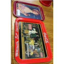 2 COCA-COLA COLLECTOR TRAYS