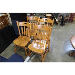 4 OAK DINING CHAIRS