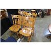 Image 1 : 4 OAK DINING CHAIRS