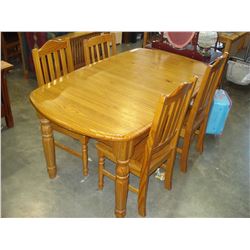 PINE 1 DRAWER DINING TABLE WITH FOUR CHAIRS