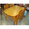 Image 1 : PINE 1 DRAWER DINING TABLE WITH FOUR CHAIRS