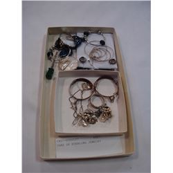 TRAY OF STERLING JEWELRY