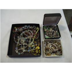 TWO CASES OF STERLING AND OTHER JEWELRY