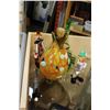 Image 2 : LOT OF ART GLASS CLOWNS AS IS AND GREEN GLASS DECANTER SET