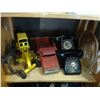 Image 1 : 2 ROTARY PHONES AND 2 TONKAS AND WOOD CARVING