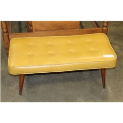VINTAGE BUTTON TUFTED FOOTSTOOL
