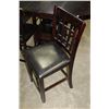 Image 3 : ROUND PUB HEIGHT DINING TABLE W/ LEAF AND 4 CHAIRS