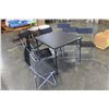 Image 2 : FOLDING GAMES TABLE AND SEVEN CHAIRS