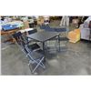 Image 2 : FOLDING GAMES TABLE AND SEVEN CHAIRS