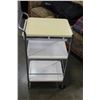 Image 1 : WHITE AND CHROME 3 TIER CART