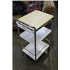 Image 2 : WHITE AND CHROME 3 TIER CART