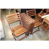 Image 2 : FOLDING PATIO TABLE W/ 2 FOLDING CHAIRS