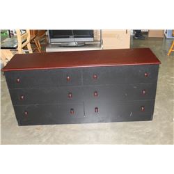 BLACK 6 DRAWER DRESSER