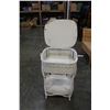 Image 2 : WHITE WICKER TABLE WITH STORAGE