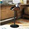 Image 1 : TWO ASHLEY FLOOR MODEL BENTWOOD AND BROWN LEATHER BARSTOOLS, MINOR COSMETIC DAMAGE RETAIL $239 EACH