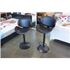 Image 2 : TWO ASHLEY FLOOR MODEL BENTWOOD AND BROWN LEATHER BARSTOOLS, MINOR COSMETIC DAMAGE RETAIL $239 EACH