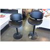 Image 3 : TWO ASHLEY FLOOR MODEL BENTWOOD AND BROWN LEATHER BARSTOOLS, MINOR COSMETIC DAMAGE RETAIL $239 EACH