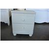 Image 8 : ASHLEY FURNITURE FLOOR MODEL QUEEN SIZE CONTEMPORARY WHITE BEDFRAME AND 2 MATCHING ENDTABLES RETAIL 