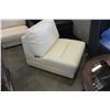 Image 2 : NEW CREAM GENUINE LEATHER SLIPPER CHAIR RETAIL $599