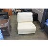 Image 1 : NEW CREAM GENUINE LEATHER SLIPPER CHAIR RETAIL $599