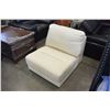 Image 2 : NEW CREAM GENUINE LEATHER SLIPPER CHAIR RETAIL $599