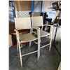 Image 1 : 2 NEW ALUMINUM AND WICKER FRAMED TALL PATIO BARSTOOL