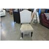Image 1 : NEW ASHLEY CONTEMPORARY FABRIC WITH NAILHEAD DESIGN SIDE CHAIR, RETAIL $299
