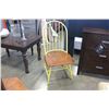 Image 2 : WOOD AND METAL FRAME DECORATIVE SIDE CHAIR