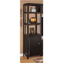 NEW ASHLEY BLACK MODERN PIER UNIT WITH DOOR, RETAIL $489