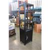 Image 2 : NEW ASHLEY BLACK MODERN PIER UNIT WITH DOOR, RETAIL $489