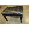 Image 1 : STUDDED LEATHER FOOTSTOOL