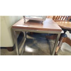 CHROME BASE END TABLE