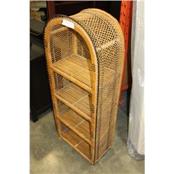 4-TIER WICKER DISPLAY STAND