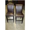 Image 1 : PAIR STUDDED LEATHER STOOLS