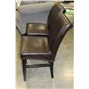 Image 3 : PAIR STUDDED LEATHER STOOLS